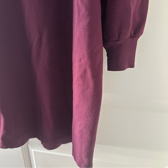 Michael Stars Veronica Terry Plum Puff Sleeve Dress‎ Women’s Size Large NWT - Picture 15 of 16